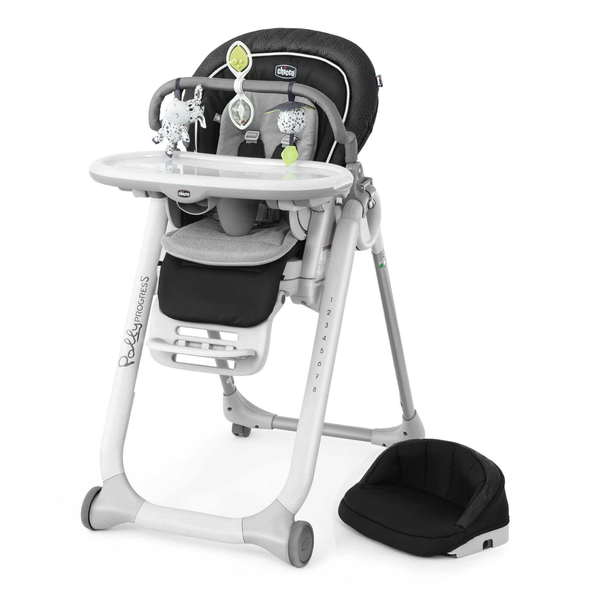 3-in-1 Cute Folding Baby High Chair Space Saving Highchair with