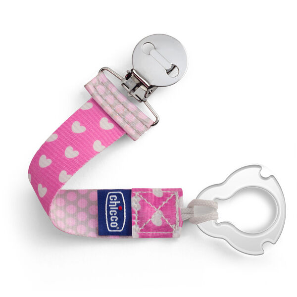 Universal Two-in-One Fashion Pacifier Clip - Pink in 