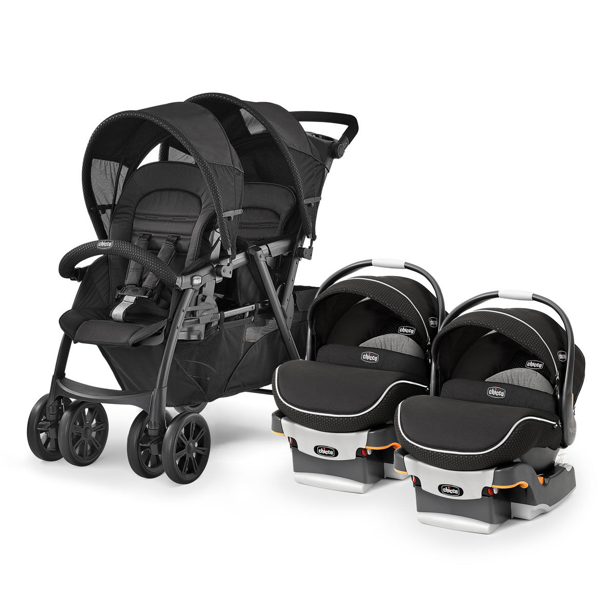 chicco double stroller travel system