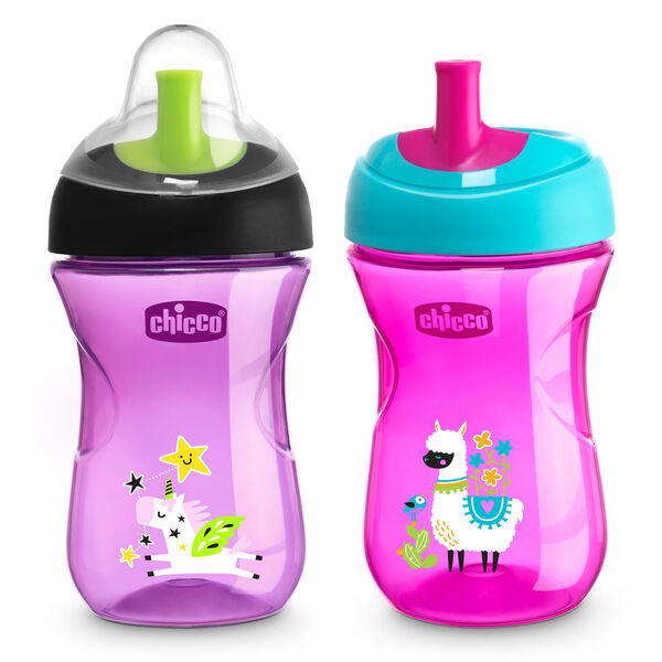 Sport Spout Trainer Cup 9oz 9m+ &#40;2pk&#41; in Pink/Purple in 