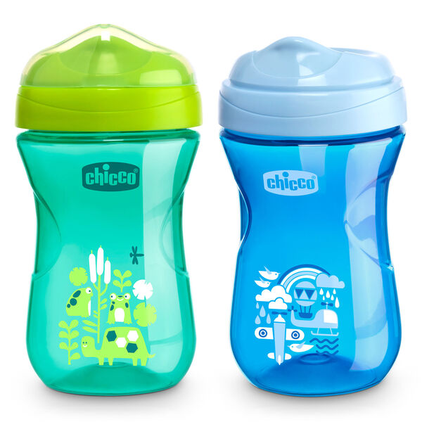Rim Trainer Sippy Cup 9oz 9m+ &#40;2pk&#41; in Blue/Teal in 