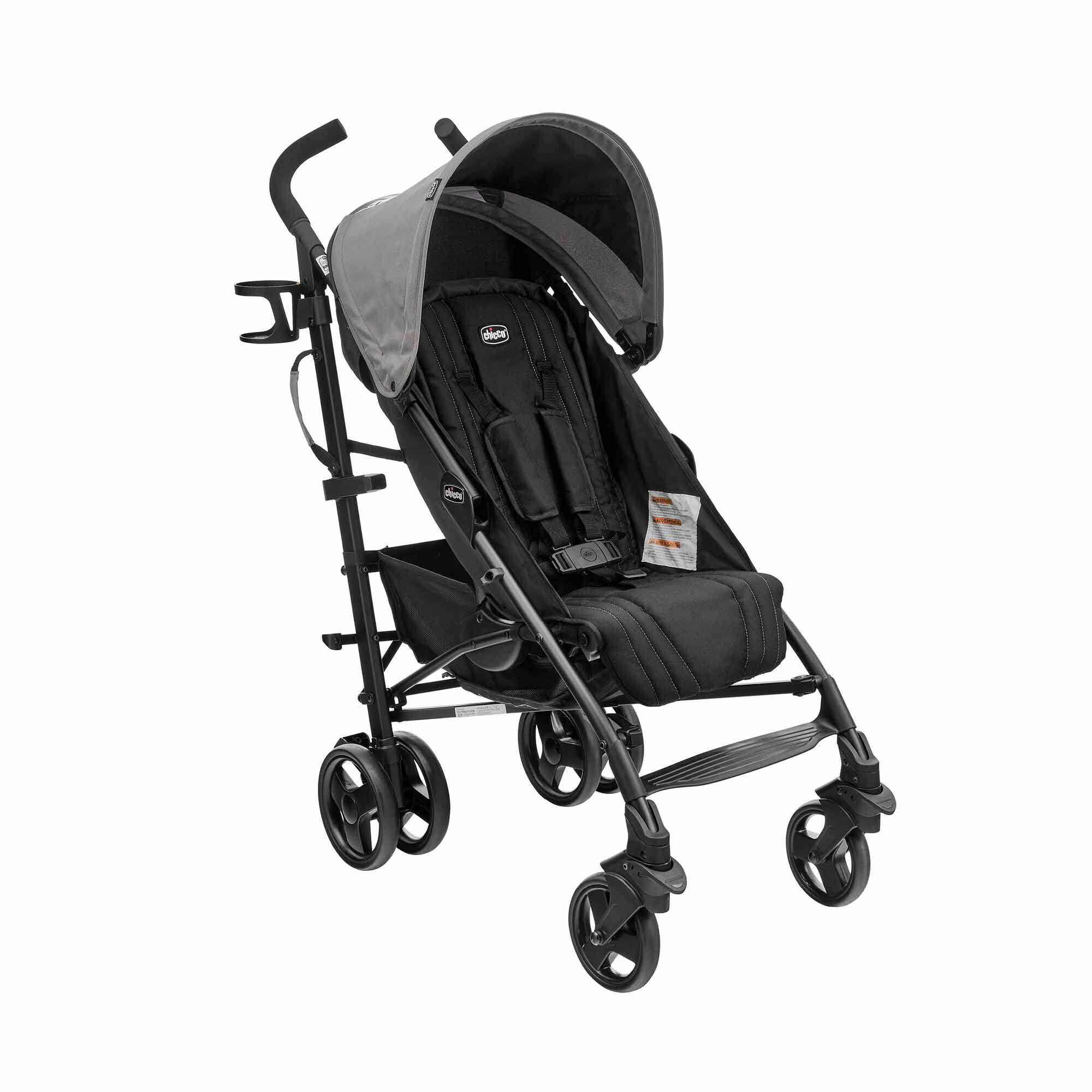 1 Unit 7500 g Supports up to 22 kg Black Denim and Ecoleather Intrigue Lightweight and Compact Pushchair Chicco Chicco Liteway 3 