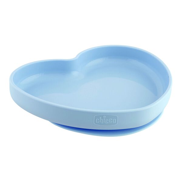Chicco Easy Plate Silicone Heart Shaped Plate in Teal