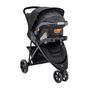 Chicco Viaro Travel System in Black 3/4 Front View