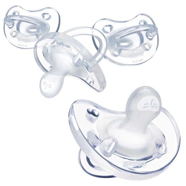 Chicco PhysioForma Silicone One-Piece Orthodontic Pacifier in clear