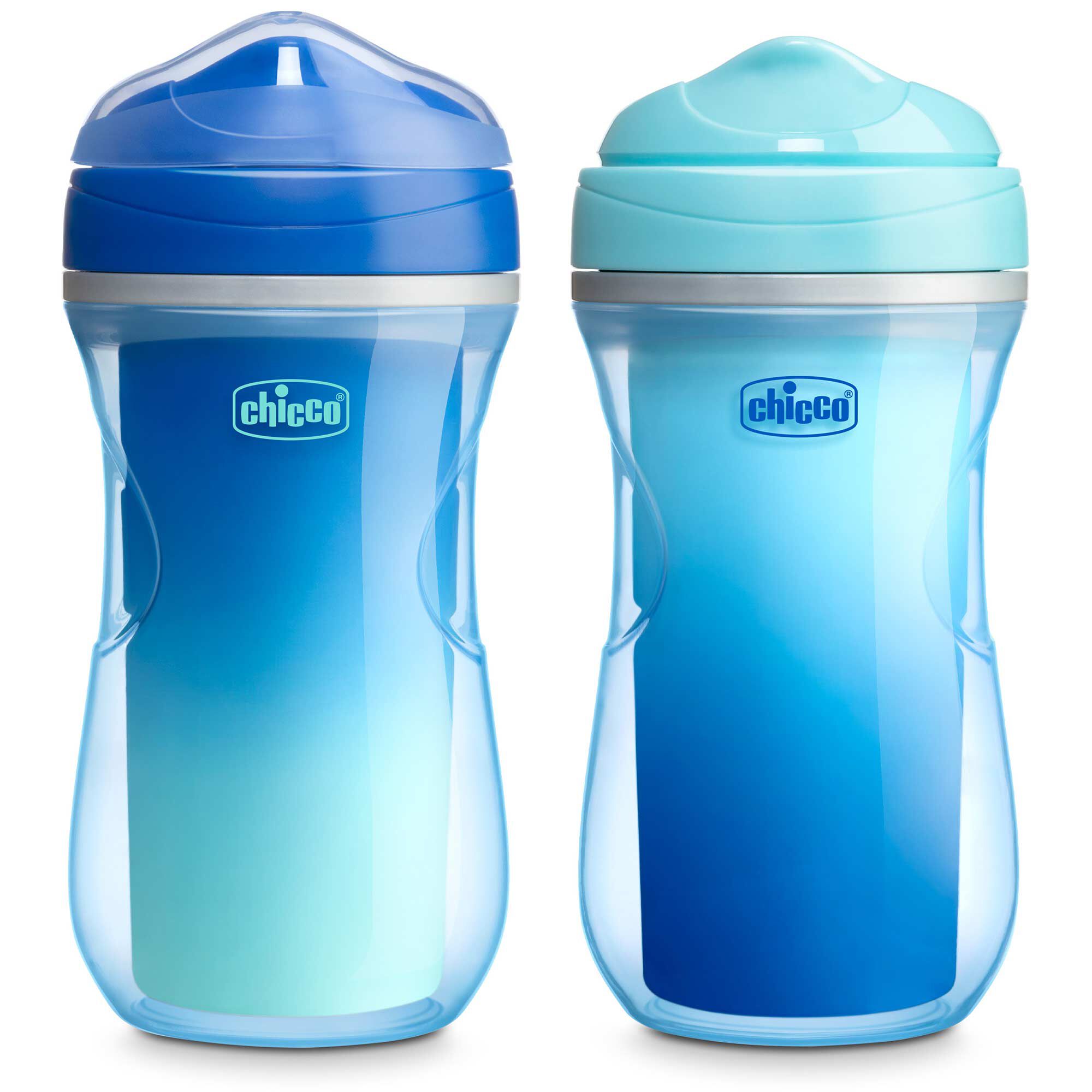 Insulated Rim Spout Trainer Sippy Cup 9oz. 12m+ (2pk) in Blue/Teal Ombre