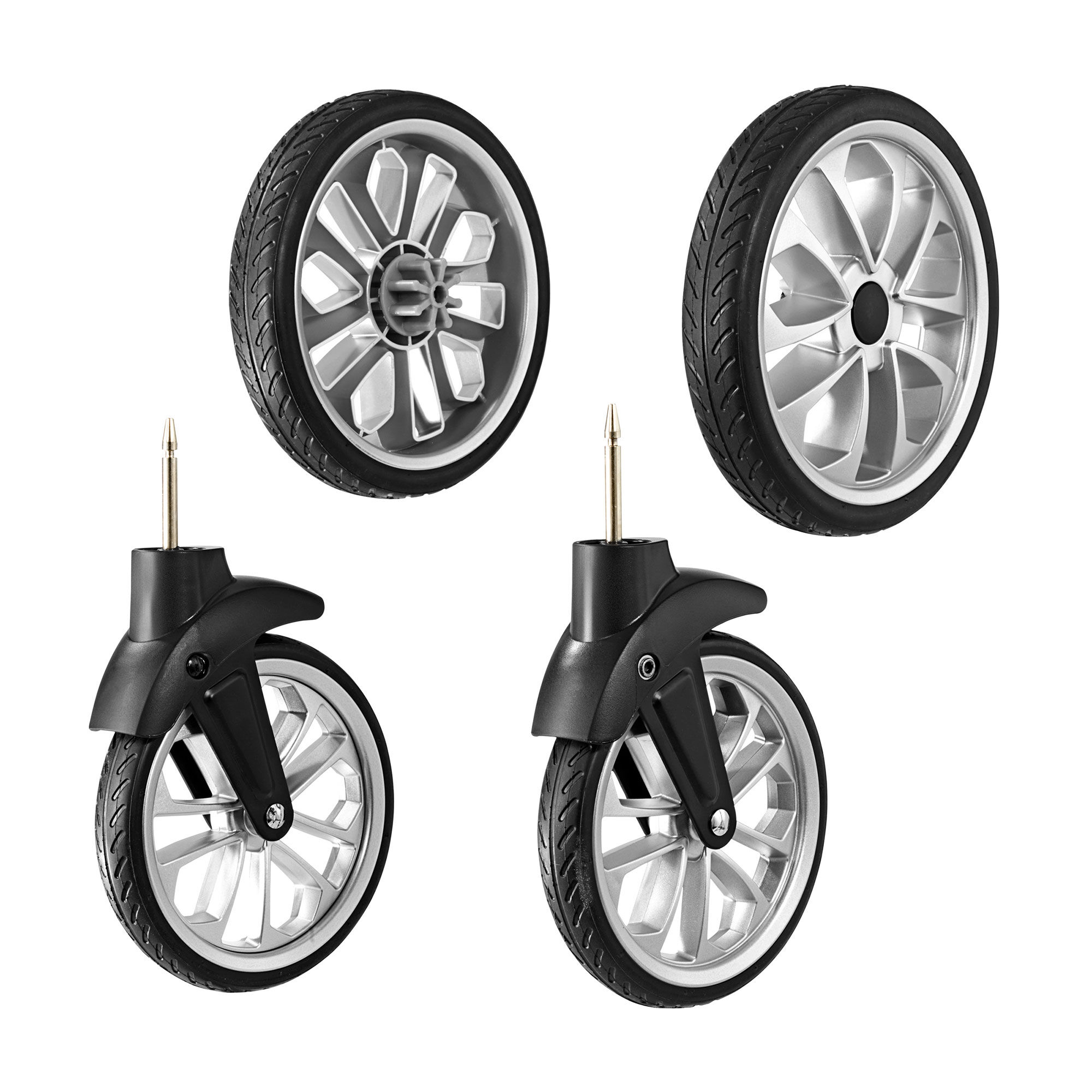 double stroller rubber wheels