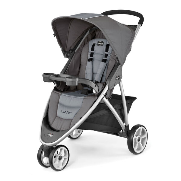 The Chicco Viaro stroller is the lightest stroller yet featuring 3-wheels, a one-hald fold, and compact storage.
