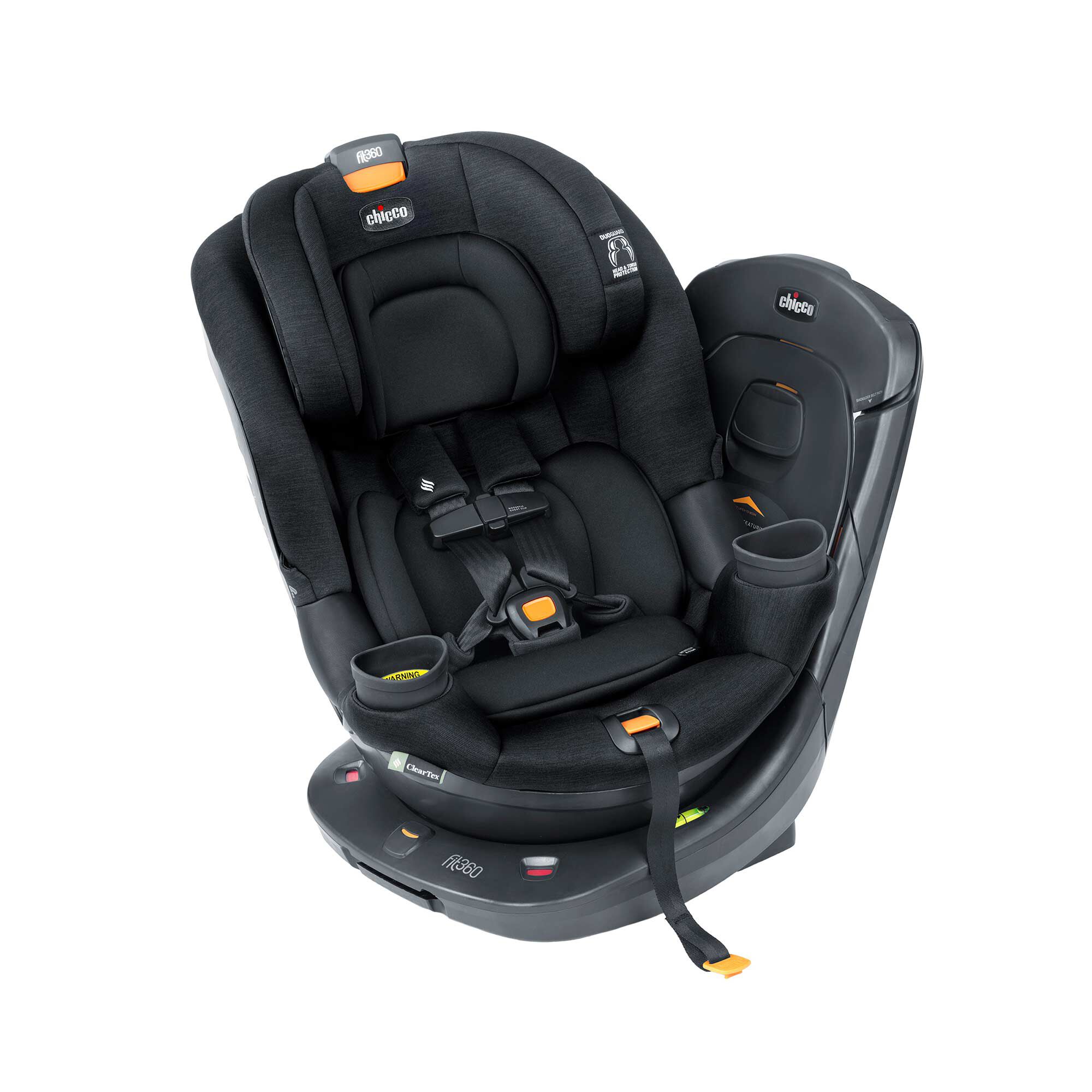 Fit360 ClearTex Rotating Convertible Car Seat - Black