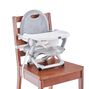 Chicco Pocket Snack Booster Seat in Grey 3/4 Front View