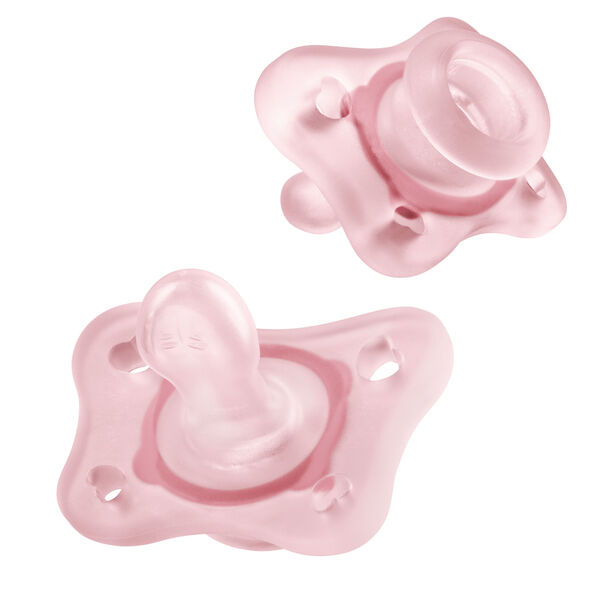 Chicco PhysioForma Silicone Mini Orthodontic Pacifier 0-2m (2pc) - Pink