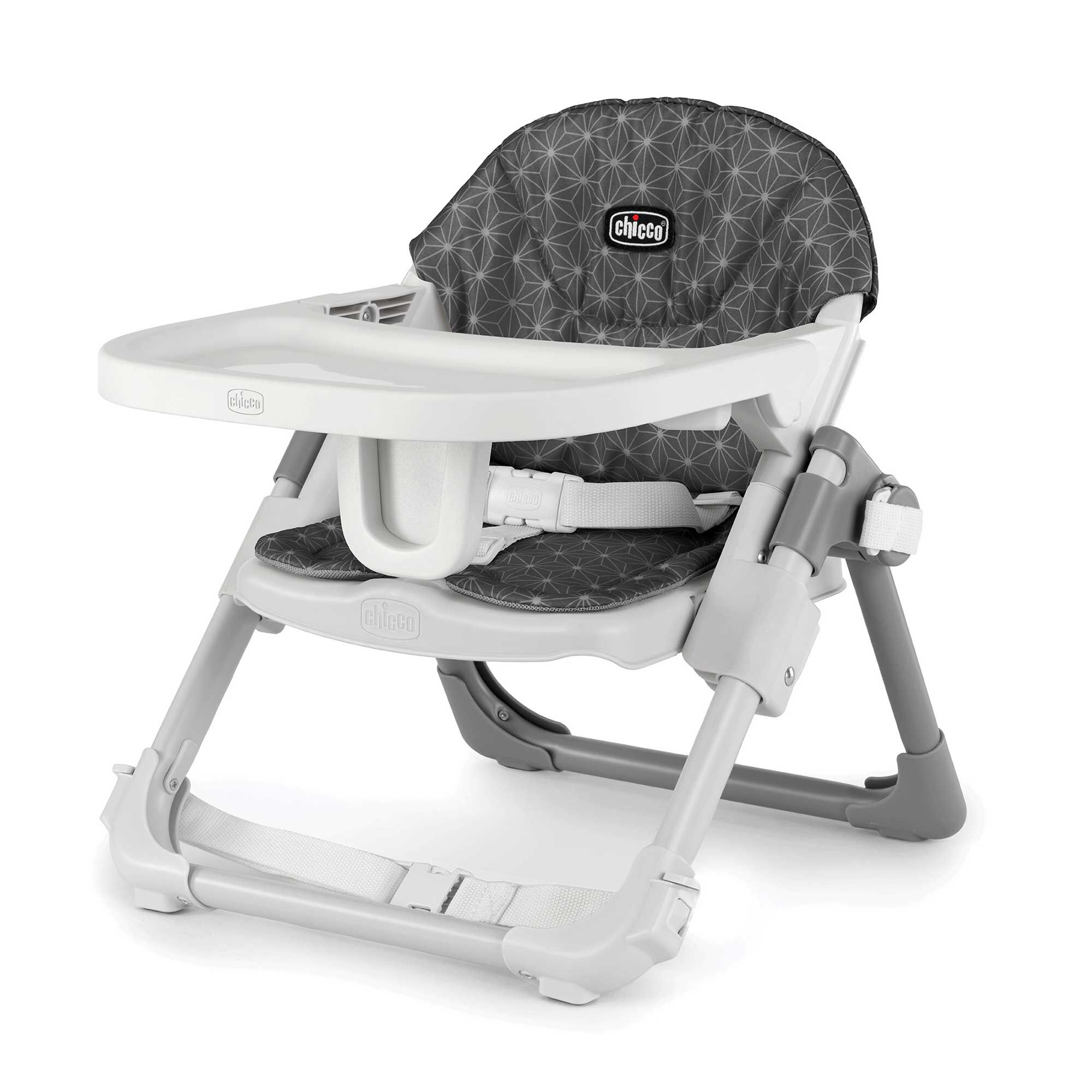 Skip Hop Booster Seat for Dining Table, Sleek Seat Booster, Grey/White