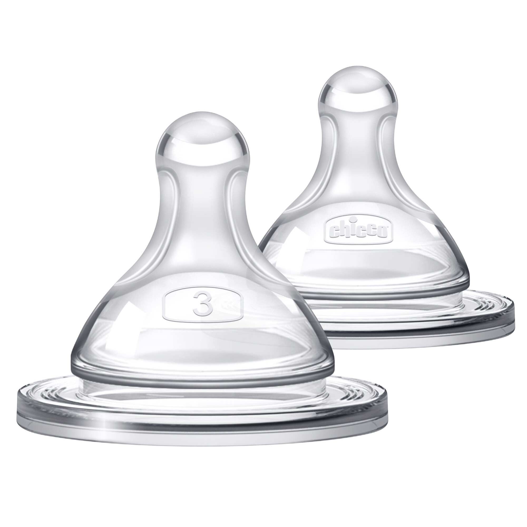 Duo Baby Bottle Nipple Stage 3 Fast Flow (6m+) 2Pk Chicco