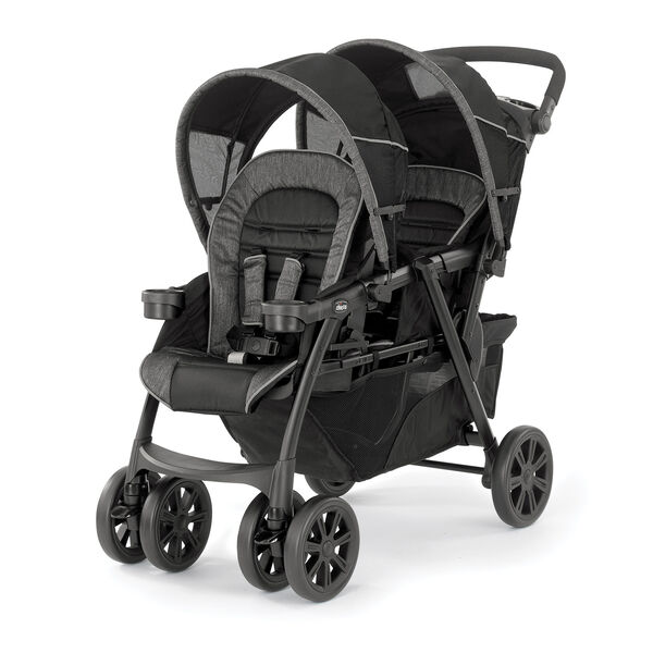 Cortina Together Double Baby Stroller Minerale - Double Stroller Compatible With Chicco Keyfit 30 Car Seat