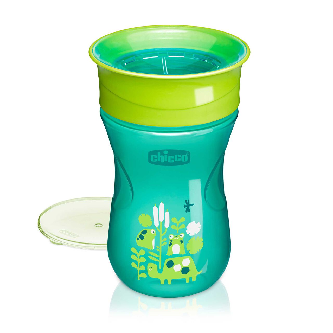 Chicco 360 Spoutless Rim Trainer Cup in Green image number 0