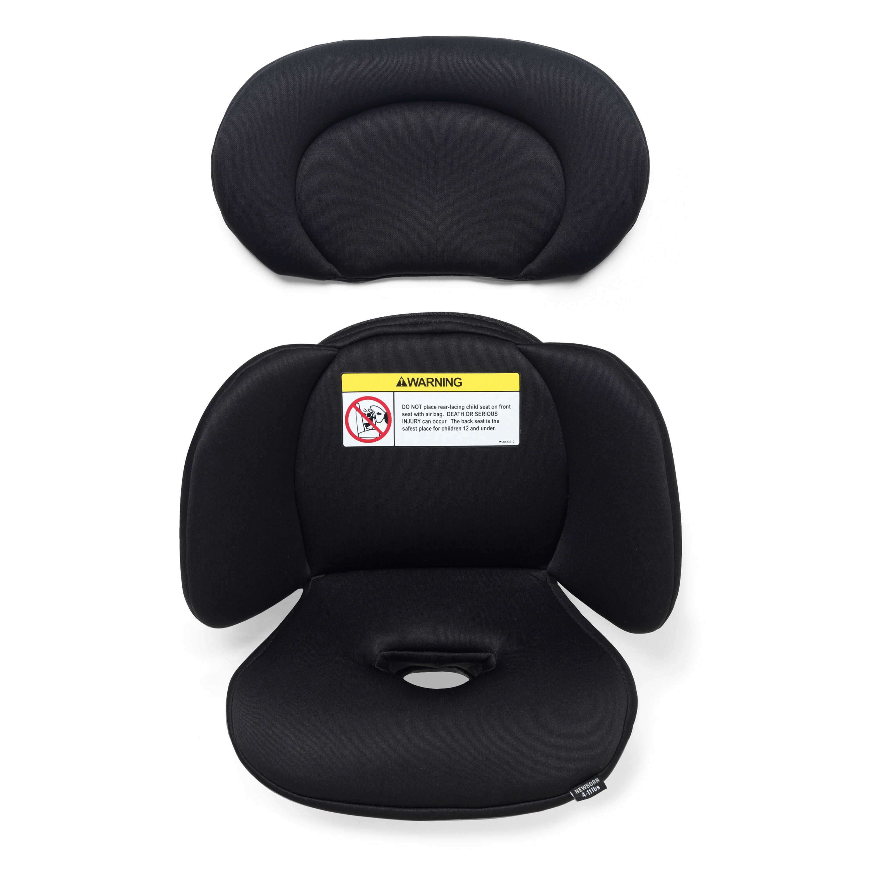 Fit360 Rotating Convertible Car Seat Head & Body Insert - Black in Black image number 0