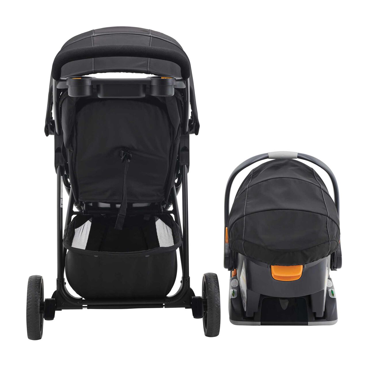 Chicco Viaro Travel System in Black Back View image number 5