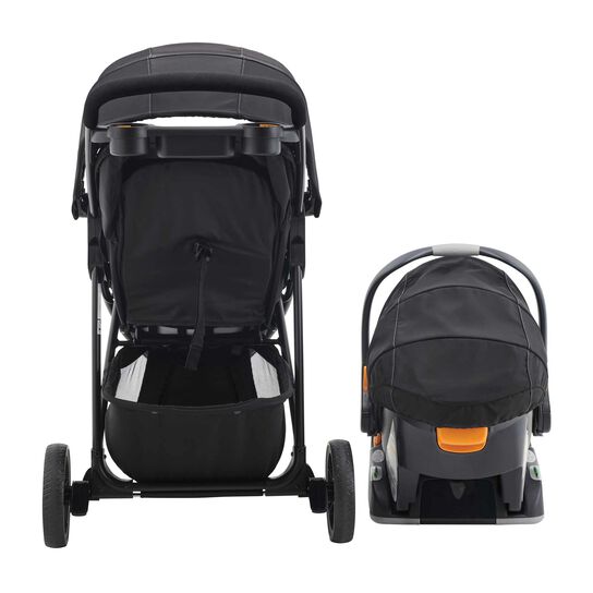 Chicco Viaro Travel System in Black Back View image number 5