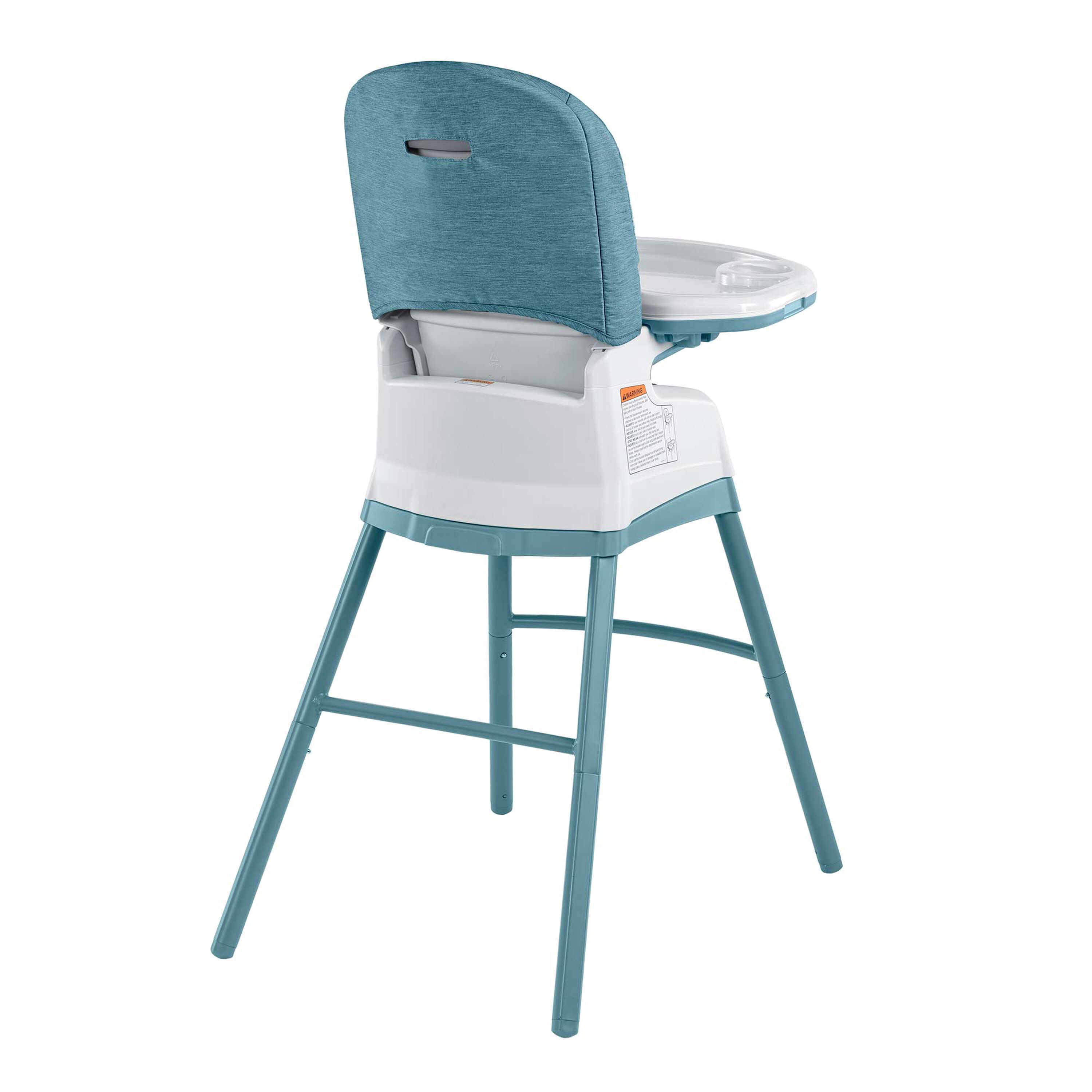 Chicco Stack Hi-Lo High Chair in Tide 3/4 Back View image number 4