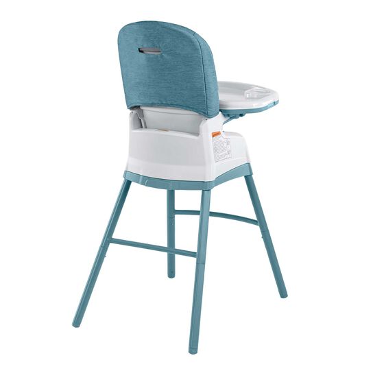 Chicco Stack Hi-Lo High Chair in Tide 3/4 Back View image number 4