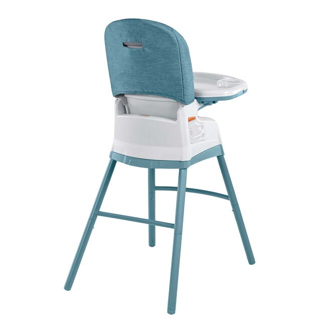 Chicco Stack Hi-Lo High Chair in Tide 3/4 Back View image number 4