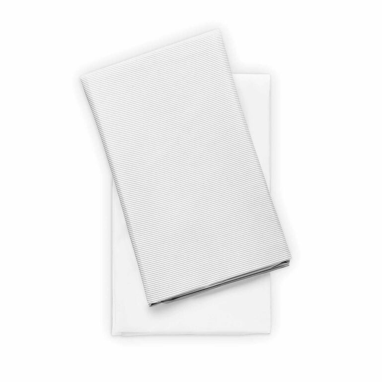 Chicco Dash Sheets 2-pack in White Stripe