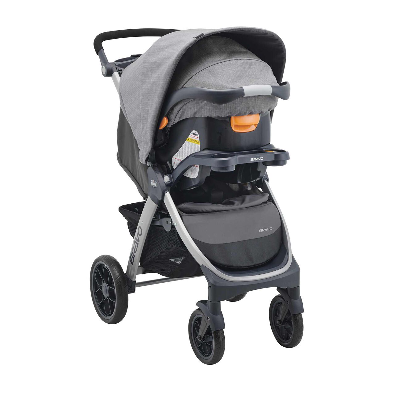 Chicco Bravo Trio Travel System in Parker 3/4 Front View image number 2
