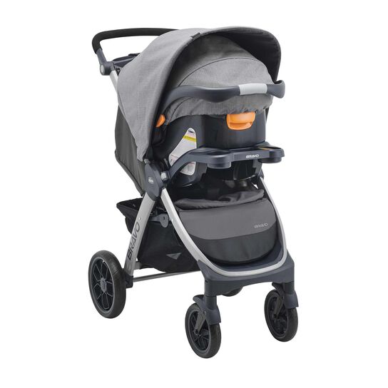 Chicco Bravo Trio Travel System in Parker 3/4 Front View image number 2