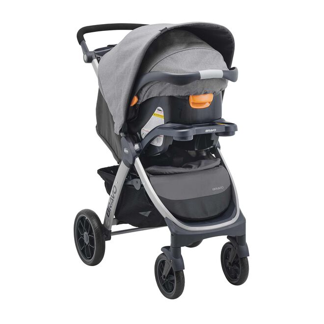 Chicco Bravo Trio Travel System in Parker 3/4 Front View image number 2
