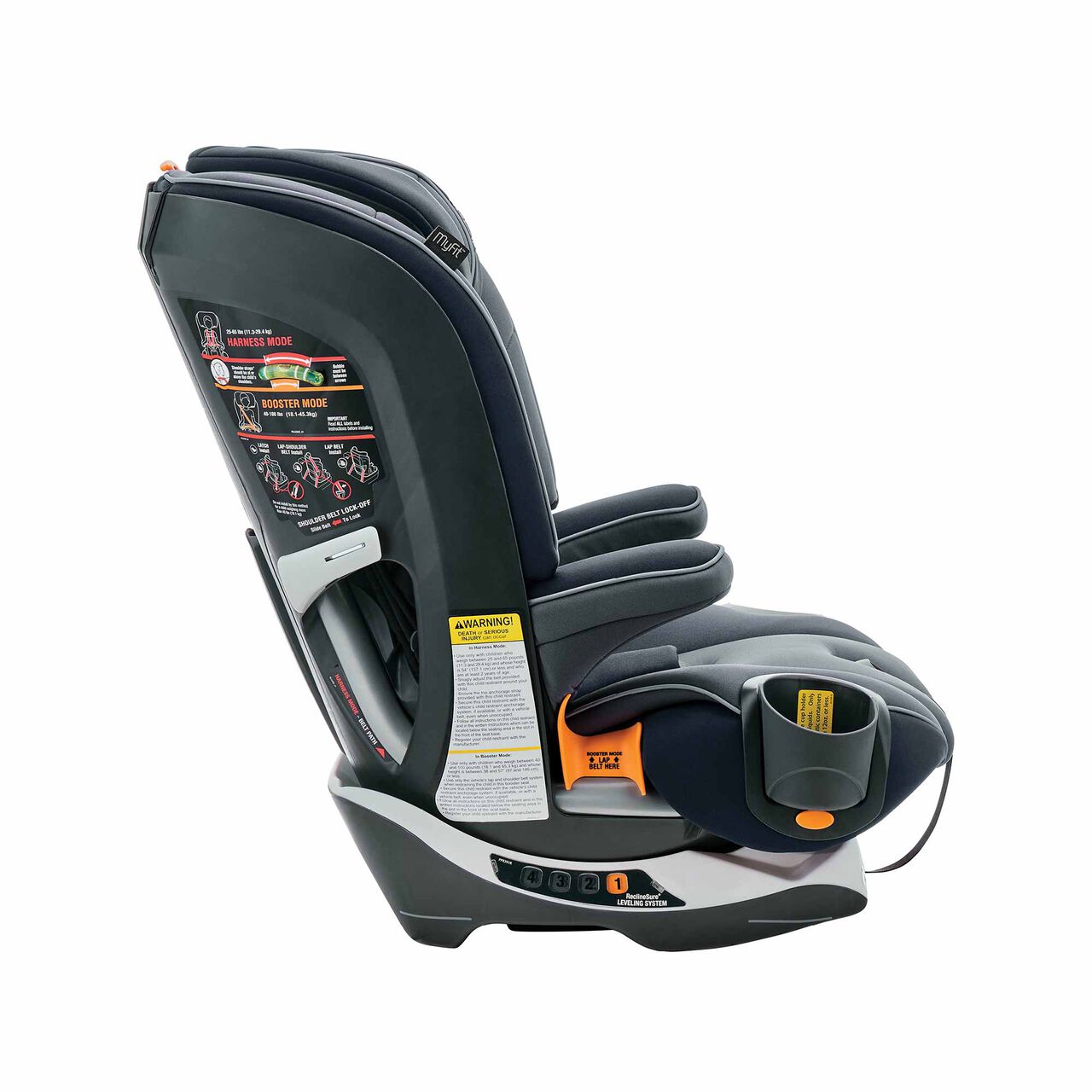 Chicco MyFit Harness and Booster Car Seat in Fathom Right Profile View image number 3