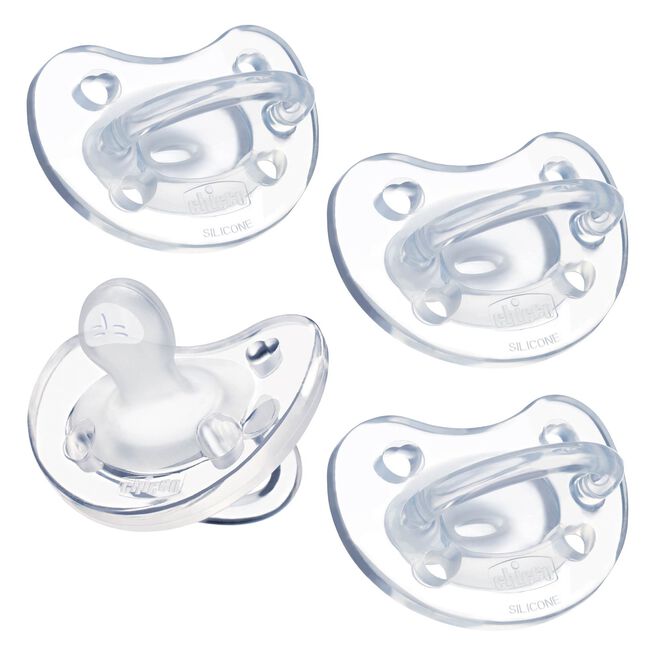 Chicco PhysioForma Silicone One-Piece Orthodontic Pacifier in clear image number 0