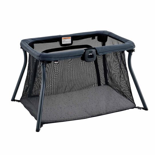 Chicco Alfa Lite Travel Playard in Midnight 3/4 Back View image number 4