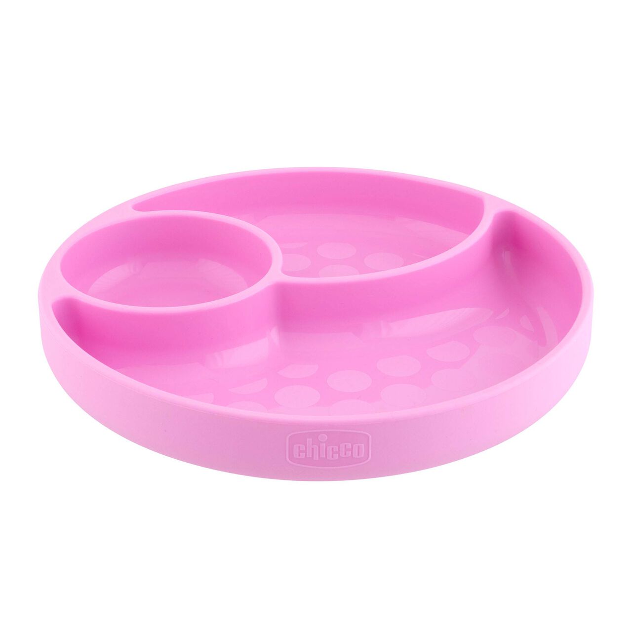 Chicco Easy Menu Silicone Divided Plate in Pink image number 0