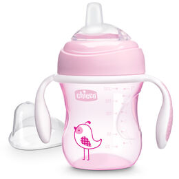 Silicone Spout Transition Cup 7oz 4m+ - Pink in 