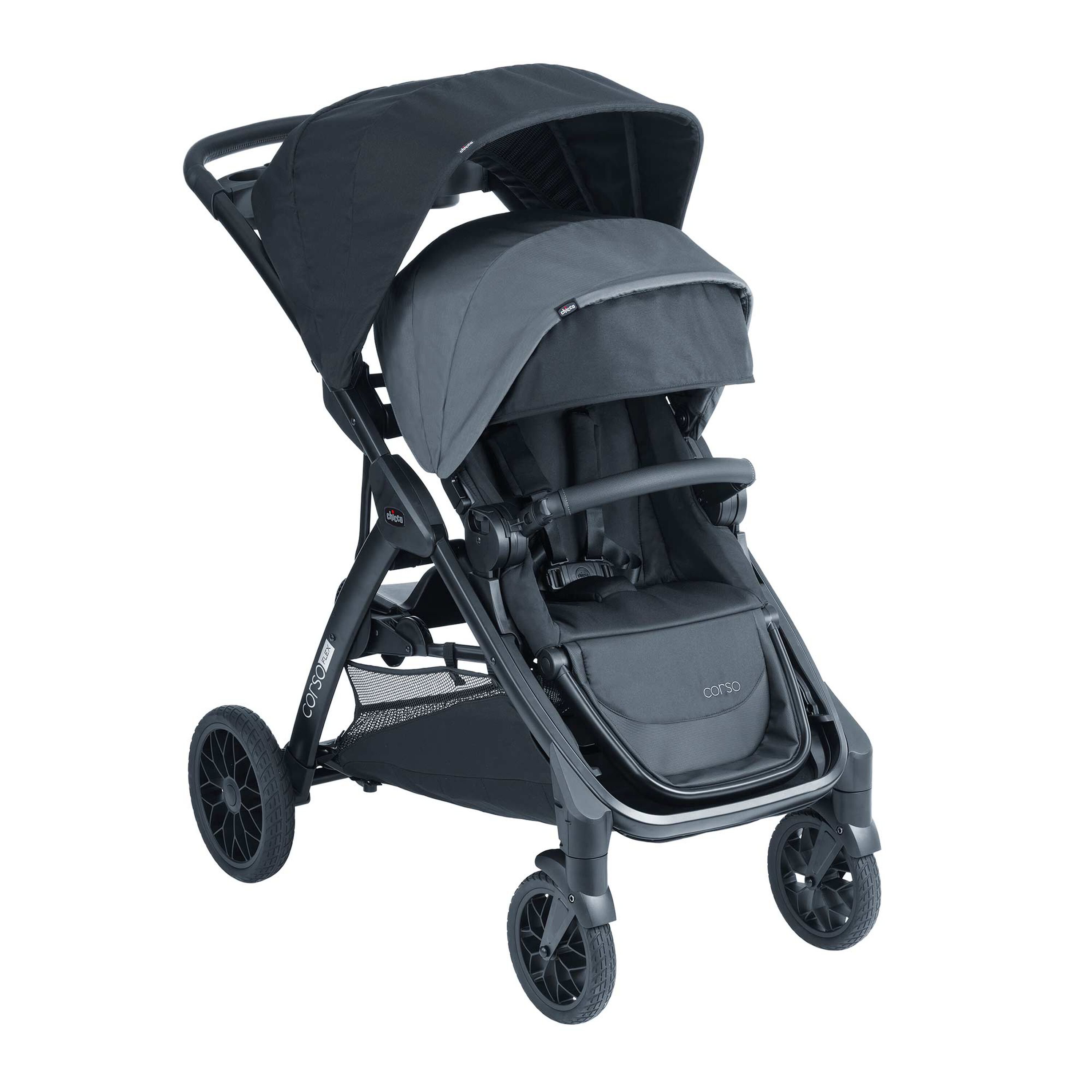 Chicco Corso Flex Stroller Passenger Bundle in Legend Front Angle Profile image number 2