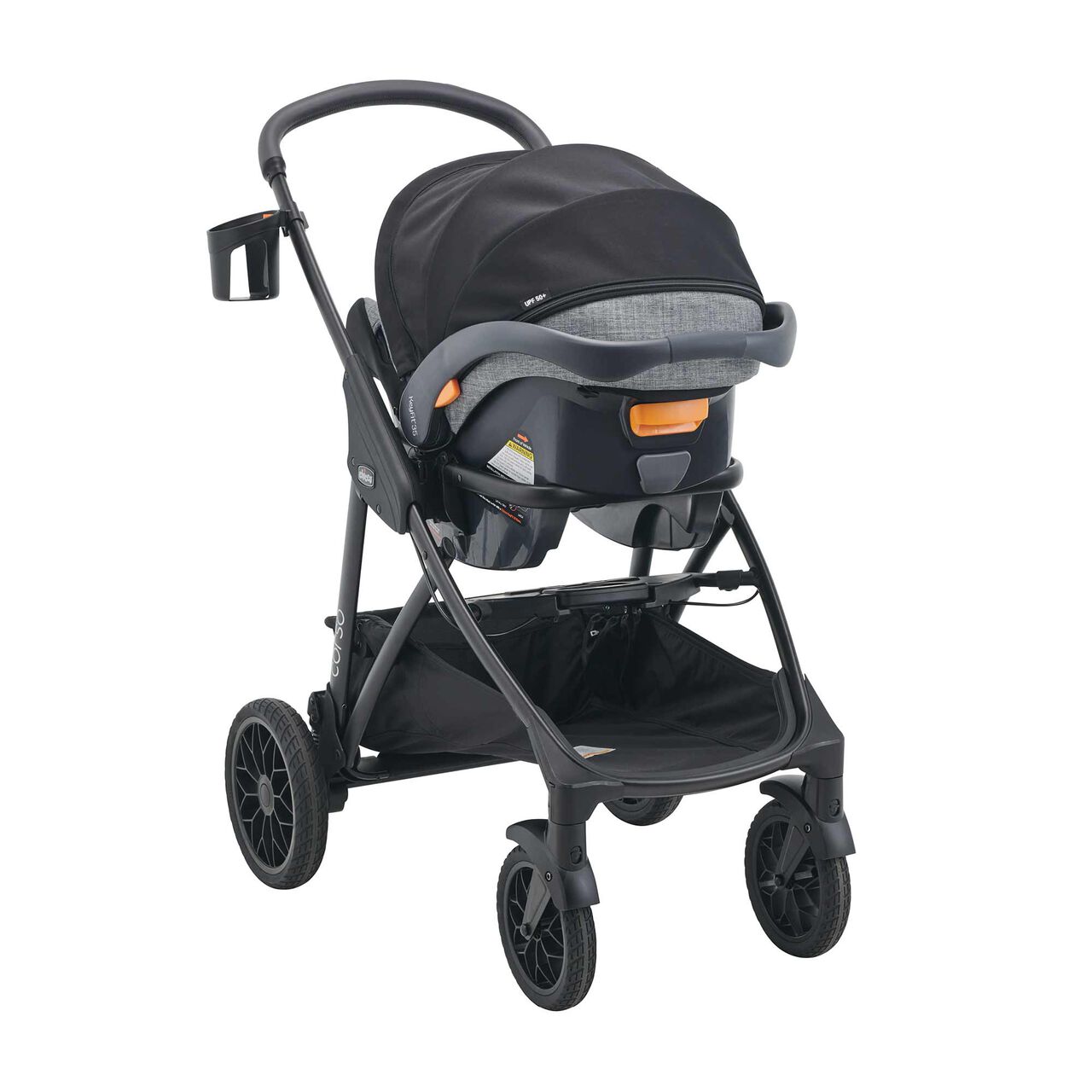 Chicco Corso Primo ClearTex Travel System in Aspen 3/4 Front View image number 2