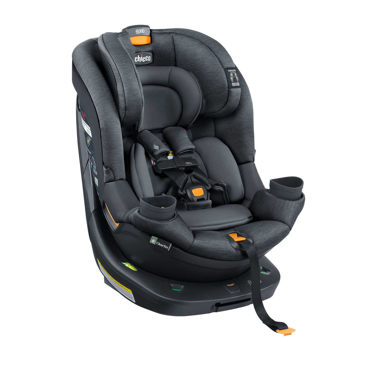 Chicco Fit360 Cleartex Car Seat in Slate Front Right Profile image number 2