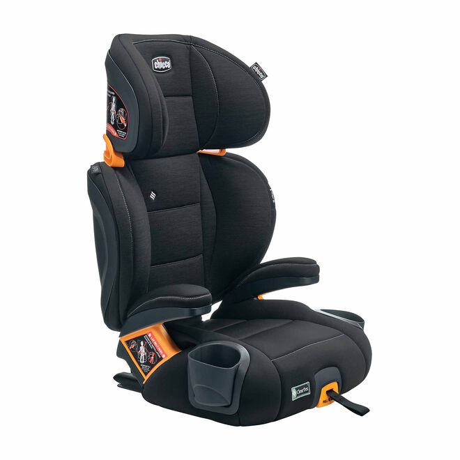 Chicco KidFit ClearTex Plus Car Seat in Obsidian 3/4 Front View image number 2