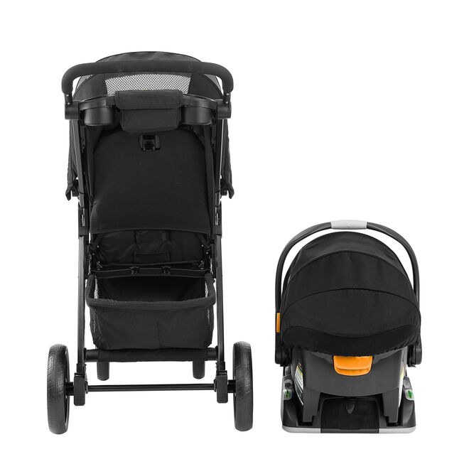 Chicco Bravo ClearTex Trio Travel System in Ombra back image number 5