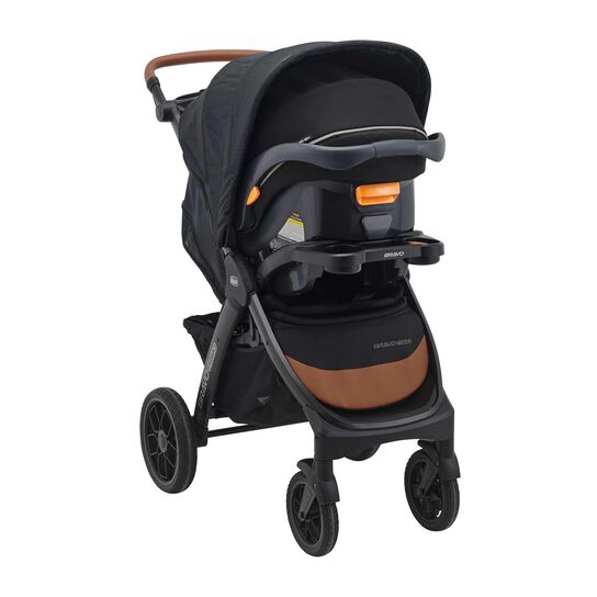 Bravo Primo Trio Travel System in Springhill 3/4 Front View image number 2