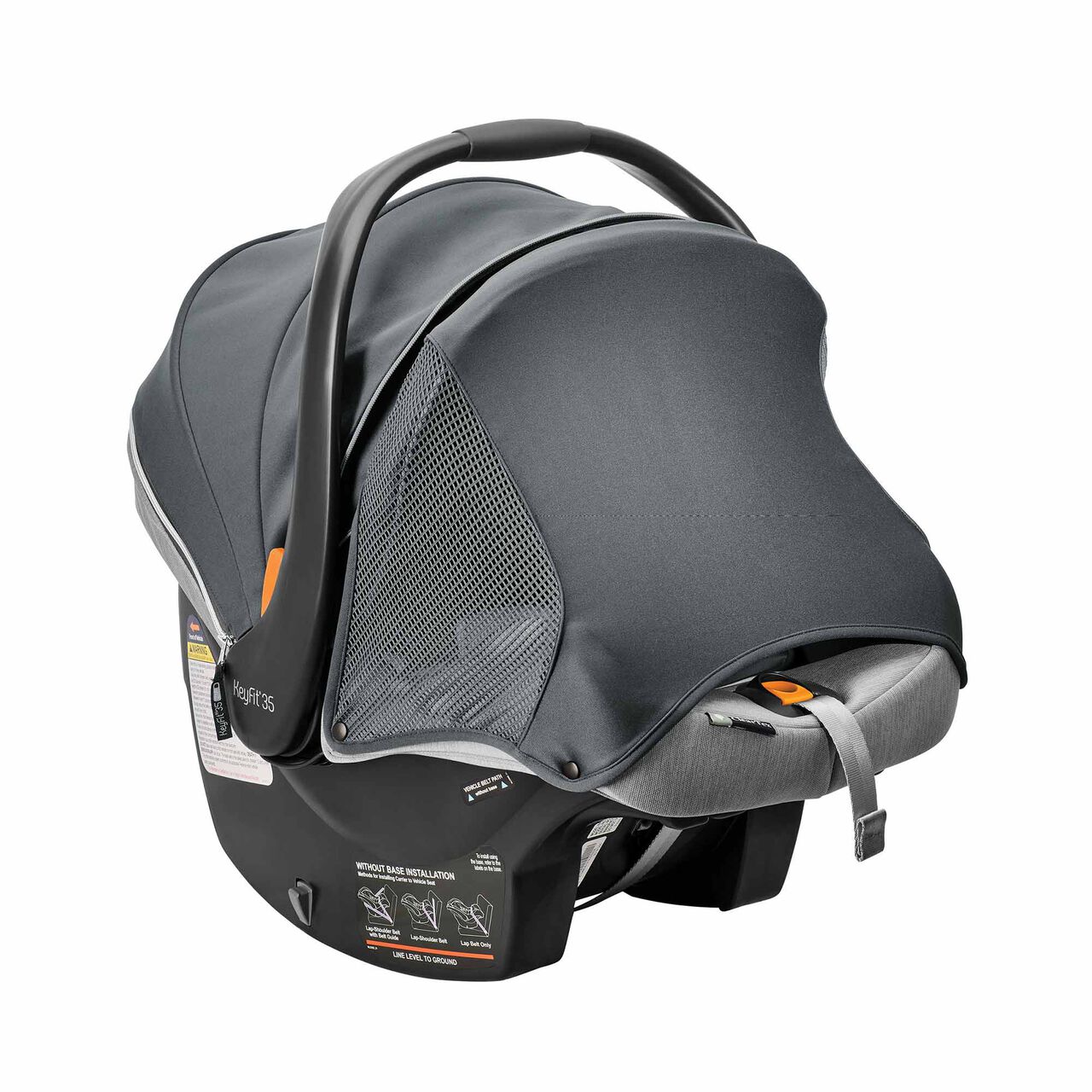 Chicco KeyFit 35 Zip ClearTex in Ash 3/4 Front View image number 2