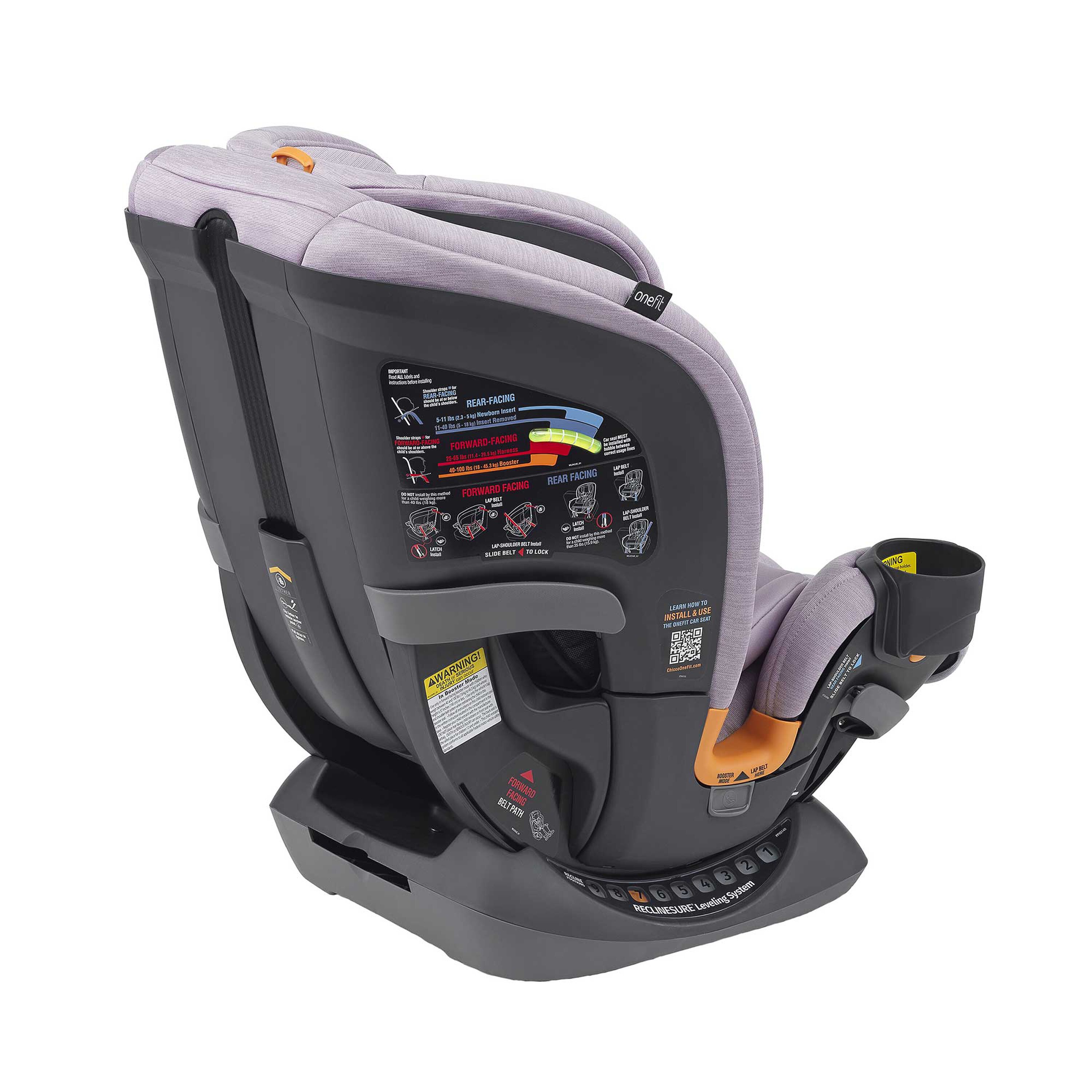 OneFit ClearTex All-in-One Car Seat - Lilac in Lilac image number 4