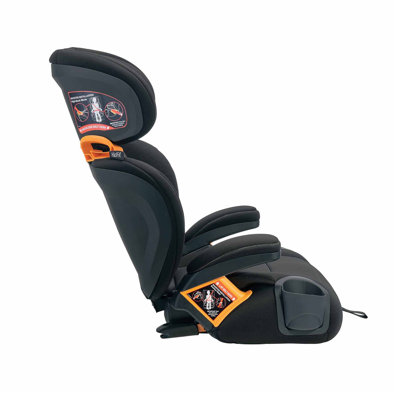 Chicco KidFit ClearTex Plus Car Seat in Obsidian Right Profile View image number 3