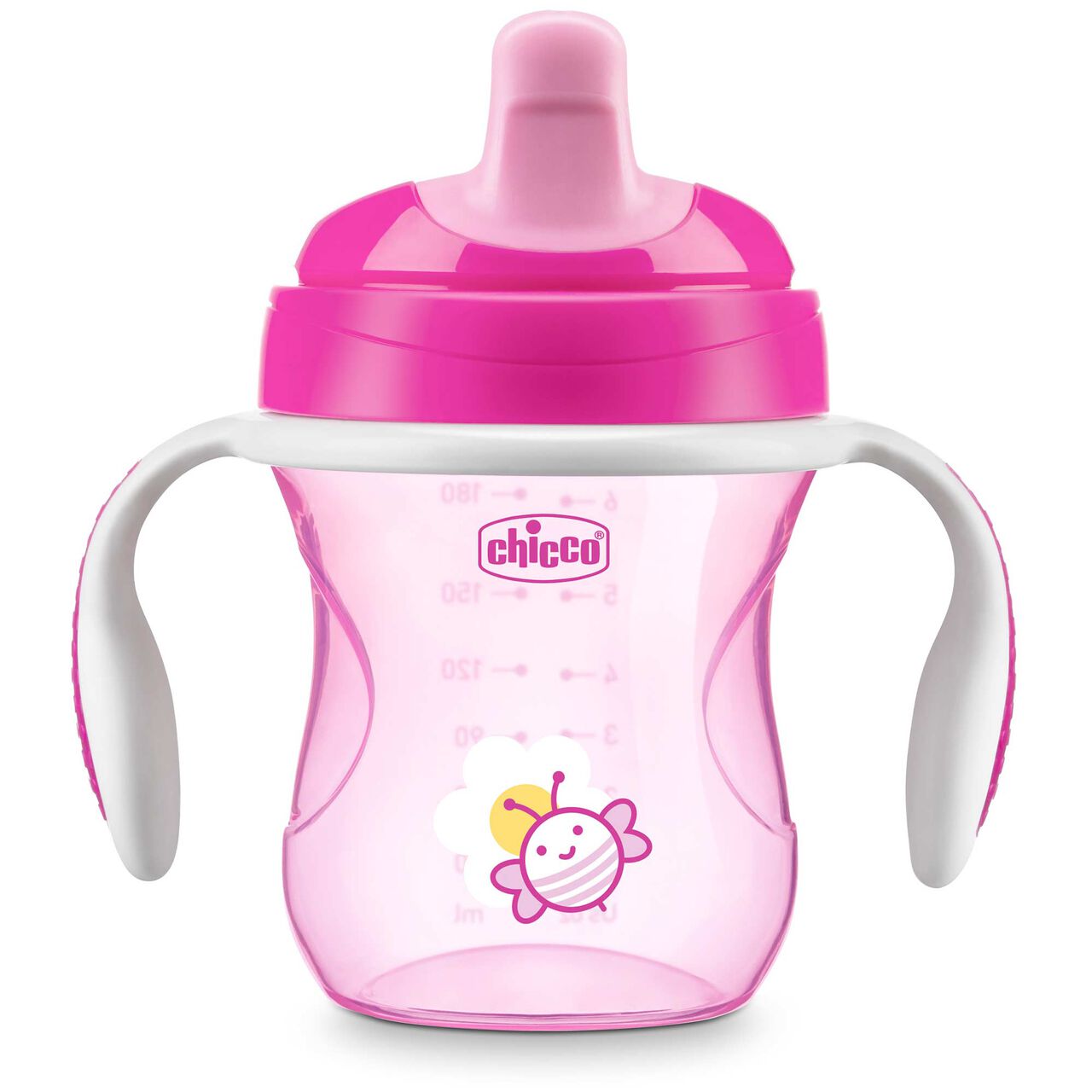 Chicco Semi-Soft Spout Trainer Sippy Cup in Pink image number 0