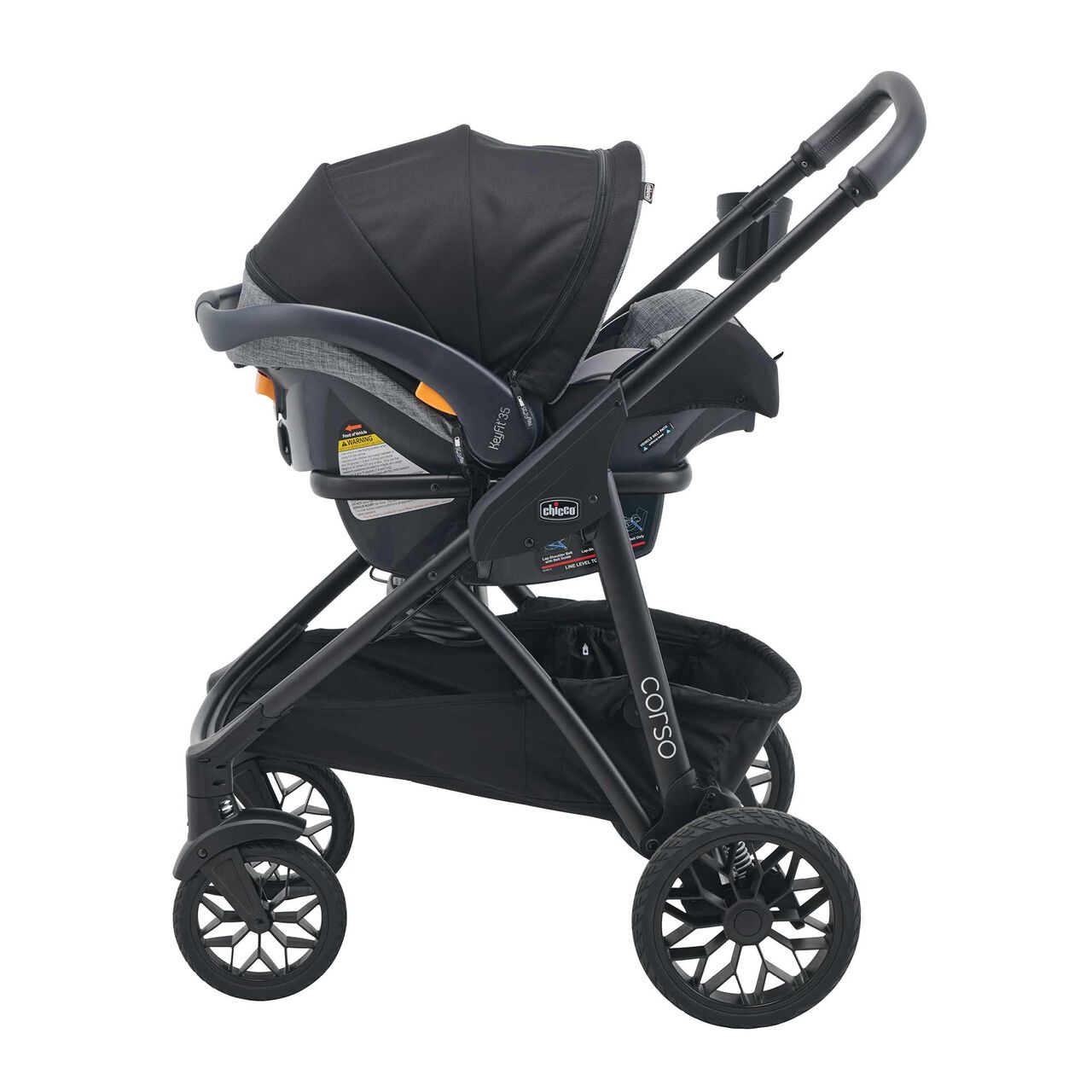 Chicco Corso Primo ClearTex Travel System in Aspen Left Profile View image number 6