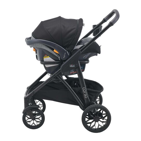 Chicco Corso Primo ClearTex Travel System in Aspen Left Profile View image number 6
