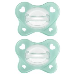 Chicco PhysioForma Dual Soft Silicone Pacifier 0-2m (2pc) in Seafoam