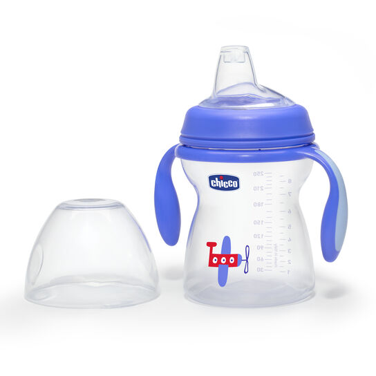 Chicco NaturalFit Transition Cup and Lid - Airplane image number 3