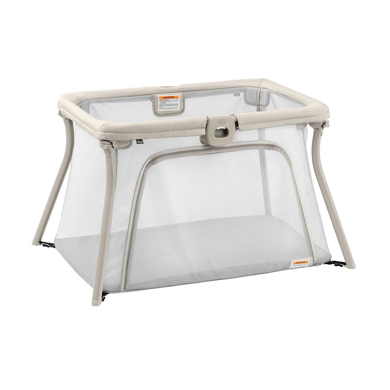 Chicco Alfa Lite Travel Playard in Dove 3/4 Front View image number 2