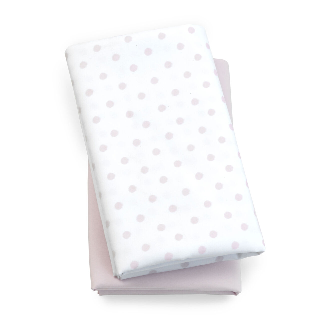 Lullaby Playard Fitted Sheet, 2-Pack- Pink Dot in Pink Dot image number 0